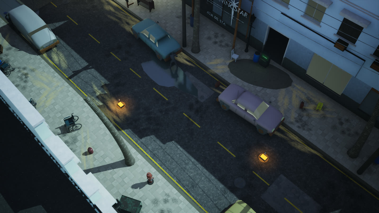 Streetlight and taxi