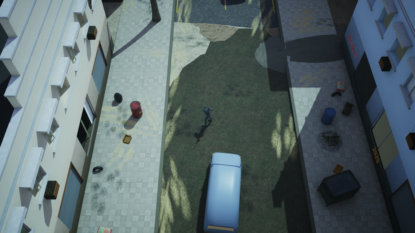 Street with van